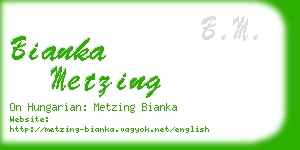 bianka metzing business card